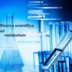 Ricerca scientifica sul metabolismo, macro lens 100mm, focus su provette e attrezzatura da laboratorio con grafici stilizzati di perdita di peso in background, illuminazione controllata, alta definizione.