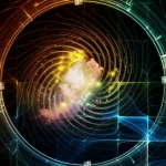 Visualizzazione artistica astratta che combina spirali di numeri primi con grafici di funzioni complesse e ondulate (le 'funzioni strane'), evocando il metodo del cerchio e la teoria dei numeri analitica, colori vibranti ma armoniosi, stile digitale, high detail.