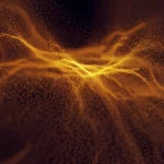 Simulazione fluidodinamica avanzata di un flusso turbolento che mostra la complessa interazione di vortici su diverse scale, resa fotorealistica con obiettivo macro 90mm per catturare i dettagli fini, illuminazione drammatica per enfatizzare la dissipazione di energia.