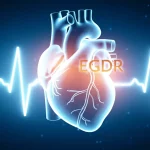 Immagine concettuale del tasso stimato di smaltimento del glucosio (eGDR) visualizzato come un grafico protettivo luminoso sopra un cuore umano stilizzato, simboleggiando la previsione del rischio cardiovascolare e la salute metabolica. Macro lens, 85mm, high detail, controlled lighting, focus sul grafico eGDR e sul cuore.