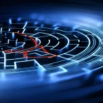 Illustrazione concettuale di un labirinto digitale complesso con nodi interconnessi rappresentanti stati di un sistema a eventi discreti. Un percorso luminoso evidenzia la sequenza ottimale trovata tramite algoritmi di ottimizzazione, catturata con un obiettivo grandangolare 15mm per dare un senso di vastità, lunga esposizione per scie luminose fluide, messa a fuoco nitida sul percorso vincente.