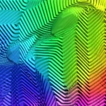 Immagine concettuale astratta che rappresenta la transizione da un'analisi 2D superficiale (linee su un piano) a una 3D volumetrica (griglia deformata nello spazio) di un materiale metallico sotto sforzo, con gradienti di colore che indicano lo stress, alta definizione, stile scientifico moderno.