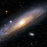 Visualizzazione artistica ultra-realistica basata sui dati DESI DR1, che mostra la vasta rete cosmica di galassie e filamenti di materia oscura su larga scala. In primo piano, una simulazione di una supernova di Tipo Ia in una galassia ospite. L'immagine combina dati astronomici con un rendering fotorealistico, wide-angle 10mm, long exposure, sharp focus, per illustrare la misurazione dell'espansione cosmica e la tensione di Hubble.
