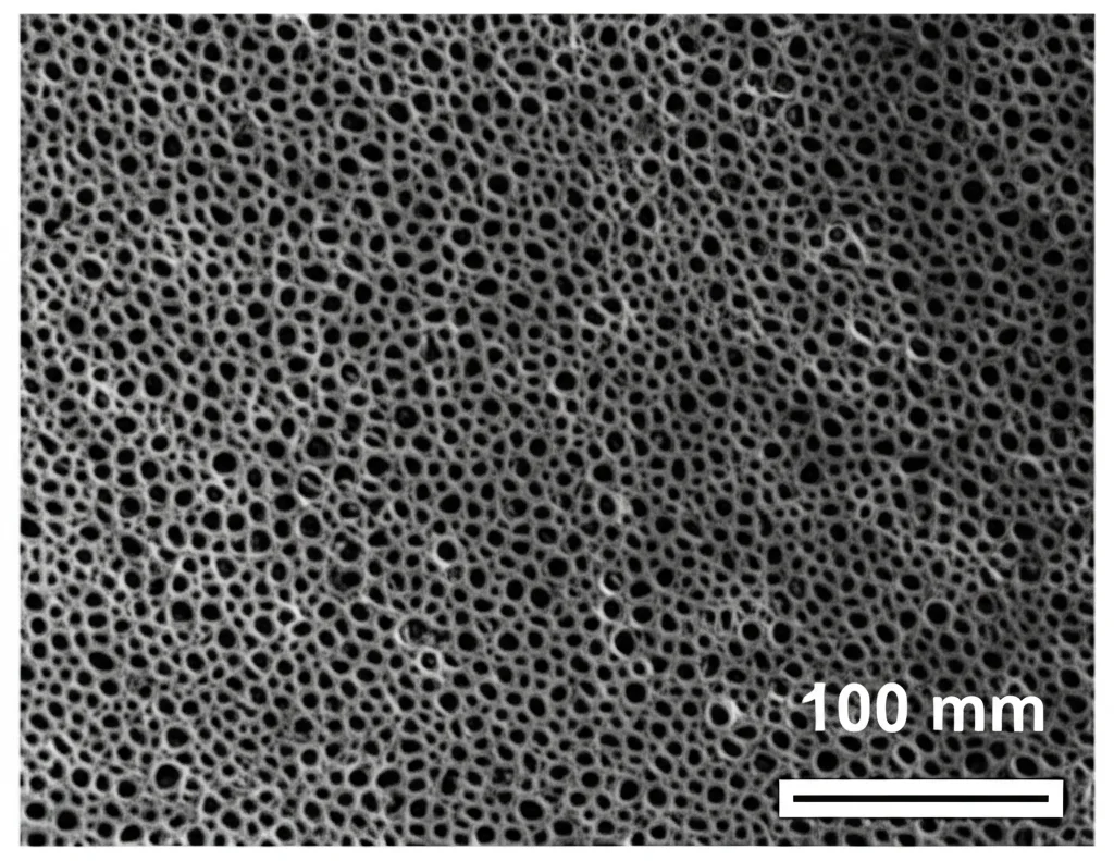 Ricostruzione 3D fotorealistica ad alta definizione di una roccia digitale porosa (shale), generata tramite intelligenza artificiale (STGAN - StyleGAN e Transformer), con evidenza della microstruttura interna complessa di pori e grani, lente macro 100mm, illuminazione da laboratorio scientifico.