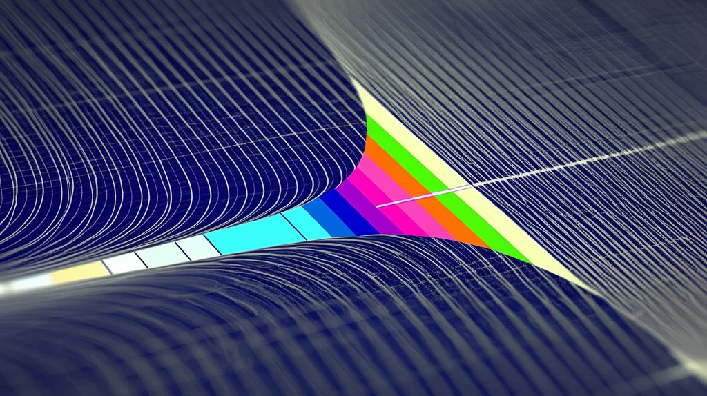 Grafico SHAP stilizzato e fotorealistico che mostra l'influenza delle variabili (barre colorate) su una previsione, emergendo da una base dati astratta, obiettivo macro 60mm, messa a fuoco precisa, illuminazione laterale.