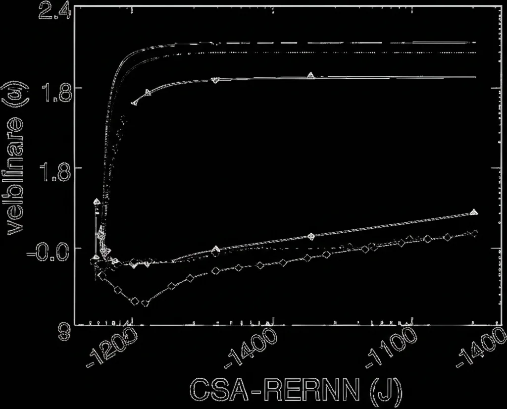 Grafico di simulazione che mostra la stabilità della velocità angolare (ω) di un motore elettrico controllato da CSA-RERNN nonostante le variazioni del momento d'inerzia (J), linee chiare su sfondo scuro, focus nitido sui dati, stile da pubblicazione scientifica.
