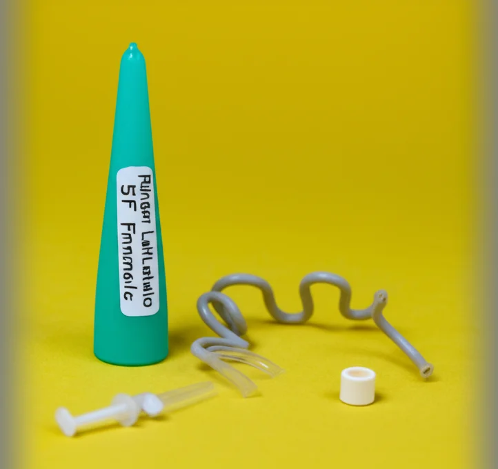 Immagine still life su sfondo neutro che mostra una supposta di indometacina, una sacca per flebo di Ringer Lattato e uno stent pancreatico da 5 French, illuminazione precisa e controllata, obiettivo macro 70mm, alta definizione dei dettagli, per rappresentare le diverse opzioni preventive per la PEP.