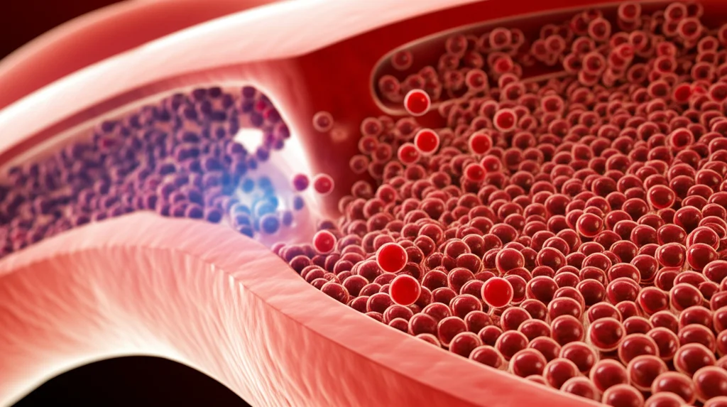 Immagine macro ad alto dettaglio di un modello 3D di un glomerulo renale che mostra il processo di filtrazione, con alcune proteine (rappresentate da piccole sfere rosse) che sfuggono nel filtrato, illuminazione da studio controllata, obiettivo macro 100mm.