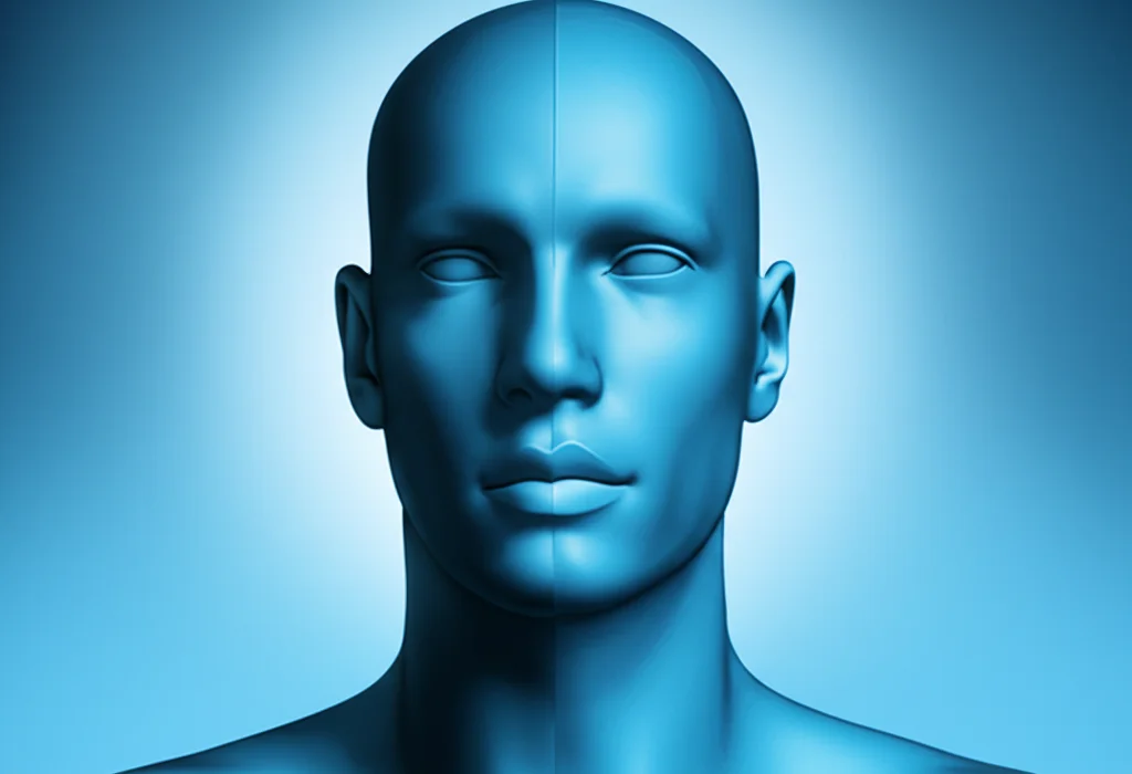 Rappresentazione stilizzata di un Large Language Model (LLM) che elabora frammenti di dati contrastanti e produce un unico output pulito. Interfaccia AI che prende una decisione, messa a fuoco precisa, obiettivo prime 85mm.