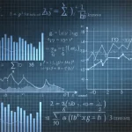 Rappresentazione astratta dell'attività cerebrale che si fonde con grafici e equazioni matematiche, prime lens 24mm, profondità di campo, duotone blu e grigio, simboleggiando la modellizzazione matematica delle dinamiche neurali.