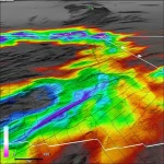 Wide-angle landscape view of the Gidabo Watershed, Ethiopia, with overlaid geospatial data layers indicating groundwater potential zones, 10mm lens, sharp focus.