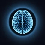 Immagine concettuale che rappresenta la dualità della divulgazione ReS: da un lato un cervello luminoso che simboleggia l'innovazione trasparente e la divulgazione aperta, dall'altro una cassaforte semiaperta da cui fuoriescono dati frammentati e oscurati, a simboleggiare la divulgazione selettiva o manipolata. Prime lens, 35mm, duotone blu e grigio scuro, depth of field per mettere a fuoco la dualità.