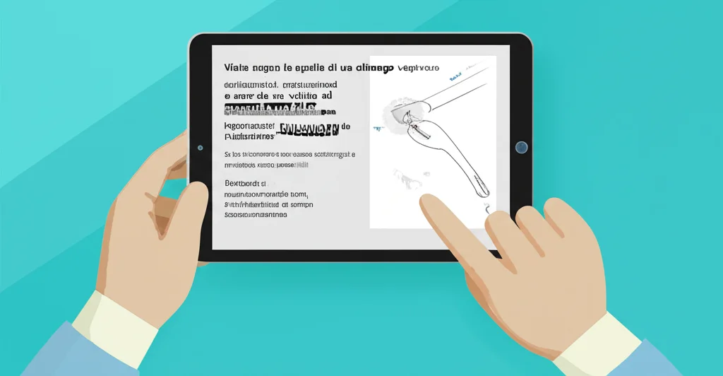 Vista sopra la spalla di un chirurgo che indossa occhialini magnificatori e guarda un video di addestramento alla chirurgia TAPP laparoscopica su un tablet ad alta risoluzione. Sullo schermo sono visibili strumenti chirurgici e anatomia interna. Ambiente di apprendimento high-tech, luce focalizzata sul tablet. Obiettivo prime 50mm, profondità di campo, illuminazione controllata.