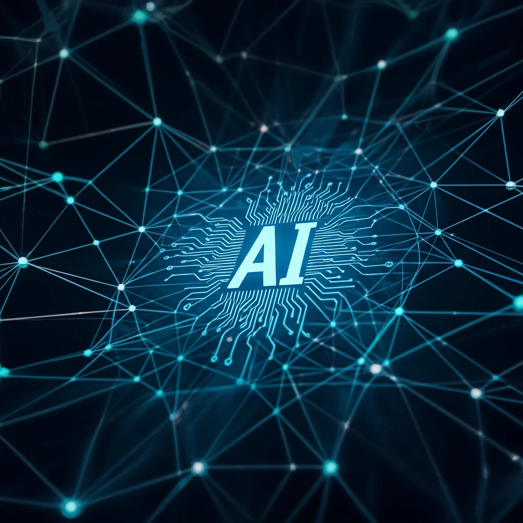 Conceptual visualization of an AI neural network processing medical text data, high detail, controlled lighting.