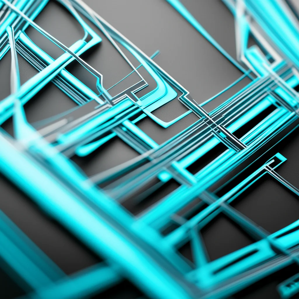 Concetto astratto di una risoluzione di dualità in matematica, con elementi simmetrici e interconnessi che suggeriscono complessità risolta in armonia. Prime lens, 35mm, depth of field, duotone (ciano e grigio antracite).