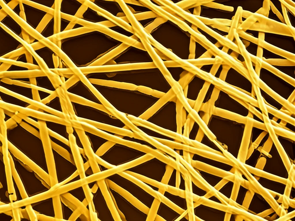 Scatto macro fotorealistico di vibranti cellule di lievito Saccharomyces cerevisiae che prosperano in una piastra di Petri dopo la crioconservazione, giustapposte a minuscoli cristalli di ghiaccio, obiettivo Macro 60-105mm, alto dettaglio, messa a fuoco precisa, illuminazione controllata, a simboleggiare il recupero riuscito.