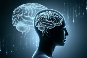 Immagine concettuale che rappresenta l'analisi costi-benefici di un farmaco innovativo. Grafici economici stilizzati si sovrappongono a una silhouette di un cervello umano, simboleggiando la sclerosi multipla e l'impatto neurologico. Illuminazione da studio controllata, obiettivo macro 90mm per dettaglio sui grafici, colori blu e grigio duotone per un aspetto scientifico e pulito.