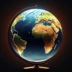 Illustrazione concettuale che mostra persone stilizzate di diverse culture che tengono insieme un globo terrestre luminoso, rappresentando lo studio globale sulla disposizione a promuovere il bene e le sue variazioni. Wide-angle, colori caldi e positivi, sharp focus.
