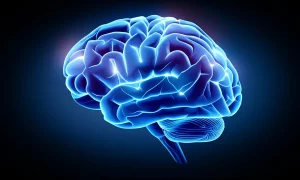 Immagine concettuale fotorealistica del cervello umano con percorsi neurali luminosi che simboleggiano la speranza e la ricerca contro l'Alzheimer, illuminazione drammatica con contrasto tra luci e ombre, obiettivo 35mm, profondità di campo per enfatizzare la complessità e la bellezza del cervello.