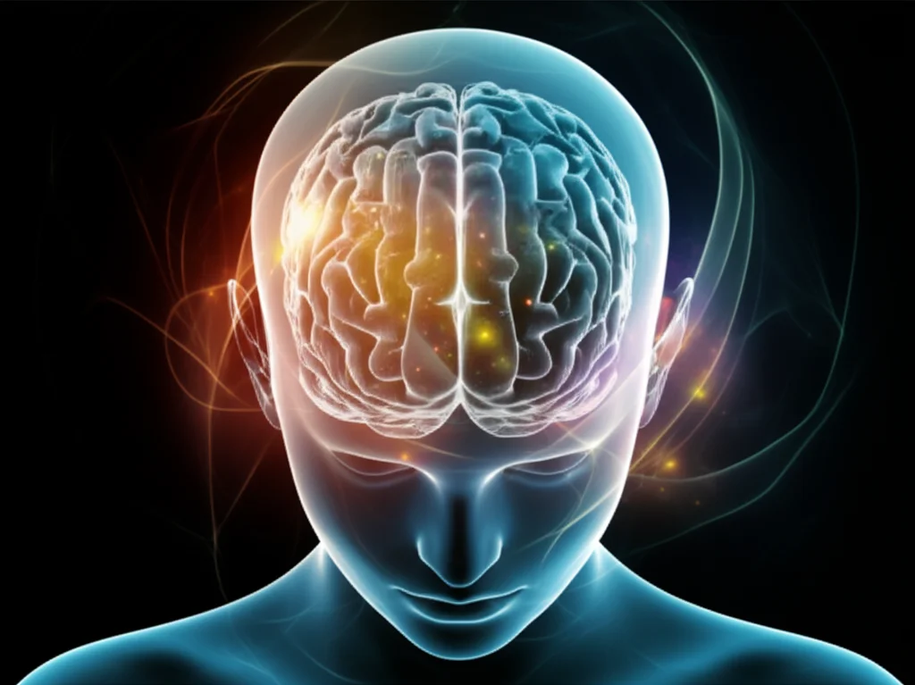 Abstract representation of a healthy brain shielded by a protective barrier, digital art, high detail.
