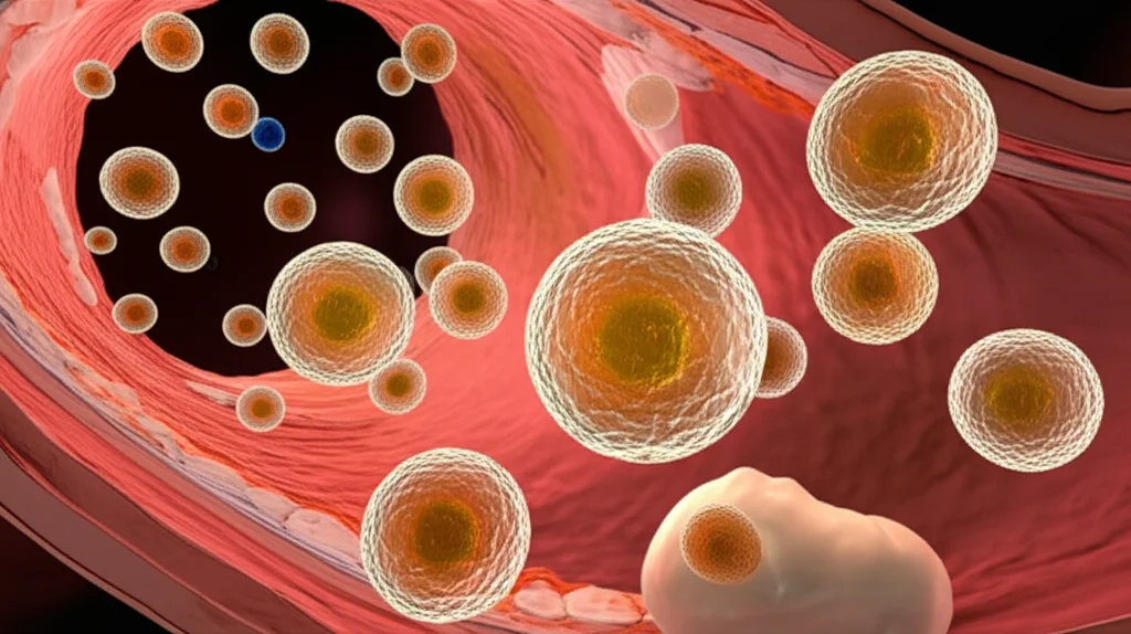 Immagine macro fotorealistica di cellule staminali endometriali, visualizzate come piccole sfere luminose e vitali, mentre vengono infuse delicatamente all'interno di una rappresentazione stilizzata della cavità uterina. Si notano dettagli del tessuto endometriale circostante che mostra segni evidenti di rigenerazione e guarigione nelle aree precedentemente danneggiate. Lente macro 105mm, illuminazione drammatica ma carica di speranza, con fasci di luce che colpiscono le cellule, alta definizione dei dettagli cellulari e tissutali, focus estremamente preciso sulle cellule staminali.