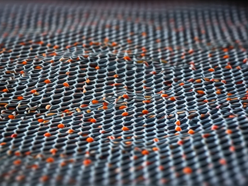 Macro lens, 60-105mm, High detail, precise focusing, controlled lighting, a visually stunning close-up of a crystalline, dark-colored Cu3BHT thin film, showcasing its two-dimensional layered structure with subtle hints of copper and sulfur atoms, appearing almost like a futuristic electronic mesh.