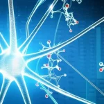 Immagine fotorealistica di un concetto astratto che rappresenta l'intelligenza artificiale applicata alla scoperta di farmaci. Mostra una rete neurale stilizzata e luminosa che si sovrappone a complesse strutture molecolari di farmaci, con un background di dati scientifici e grafici di ricerca. Obiettivo macro, 60mm, alta definizione, illuminazione controllata per evidenziare i dettagli intricati delle molecole e della rete neurale.