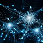 High detail, precise focusing, controlled lighting image of a complex chemical reaction diagram being analyzed by an abstract representation of a deep learning neural network.