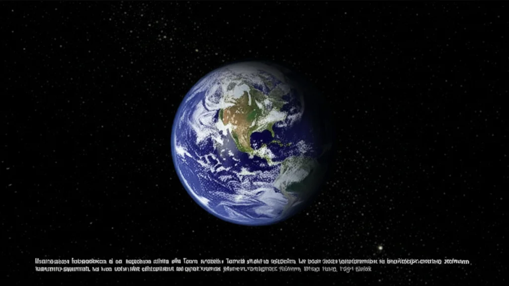 Illustrazione fotorealistica di un esopianeta simile alla Terra in transito davanti alla sua stella ospite, visto da un telescopio spaziale. La luce della stella diminuisce leggermente. Astro photography, telephoto zoom 200mm, sharp focus, high detail.