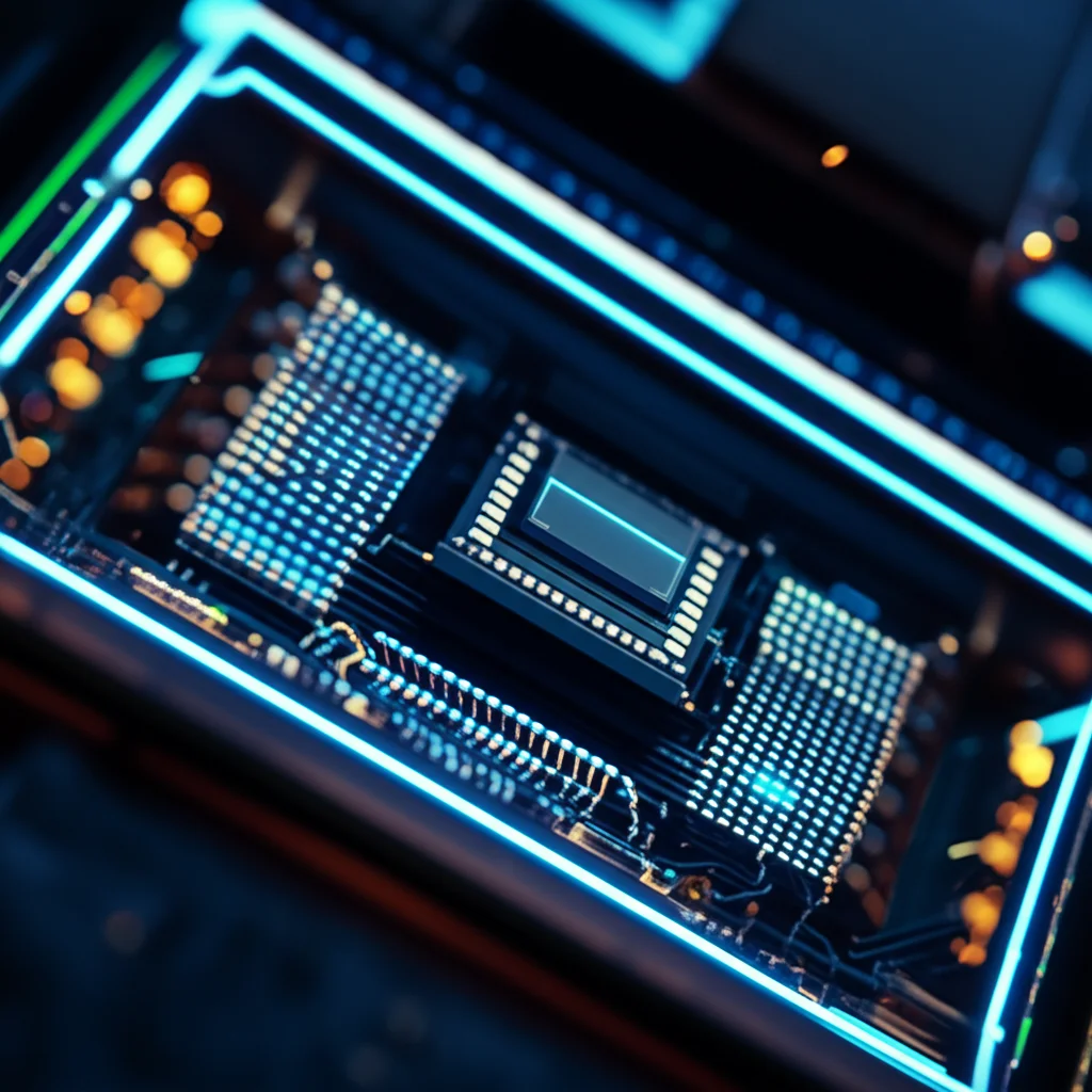 Primo piano di onde sonore digitali astratte che si trasformano in dati analitici su uno schermo high-tech, simboleggiando l'intelligenza artificiale che interpreta la parola. Macro lens, 100mm, high detail, precise focusing, illuminazione controllata con riflessi blu e verdi.