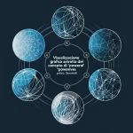 Visualizzazione grafica astratta del concetto di 'power priors' Bayesiani in uno studio clinico: flussi di dati stilizzati provenienti da studi precedenti (con peso ridotto) si uniscono ai dati attuali per potenziare l'analisi. Colori blu e grigio duotone, stile scientifico moderno, alta definizione.
