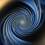 Una visualizzazione artistica e fotorealistica di concetti matematici astratti legati ai polinomi degeneri di Sheffer. Immagina una spirale frattale tridimensionale, illuminata con luce soffusa, i cui segmenti rappresentano diversi termini polinomiali. Prime lens, 50mm, depth of field, con colori duotone blu e oro per un effetto sofisticato e accademico.