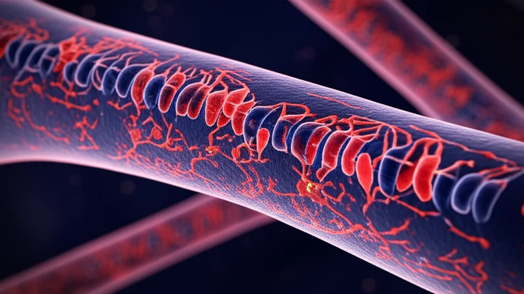 Macro lens, 80mm, high detail, precise focusing, controlled lighting, immagine fotorealistica di astrociti interconnessi in un cervello, con molecole di glucosio stilizzate che fluiscono tra di loro, alcune porte GLUT1 visibili ma chiuse o assenti, mentre altre vie metaboliche alternative appaiono attive e luminose.
