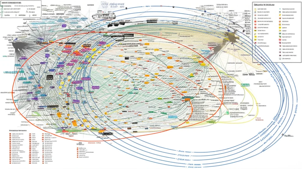 Wide-angle, 24mm, sharp focus, high detail of a complex biological pathway diagram with highlighted genes related to immunotherapy response and resistance.