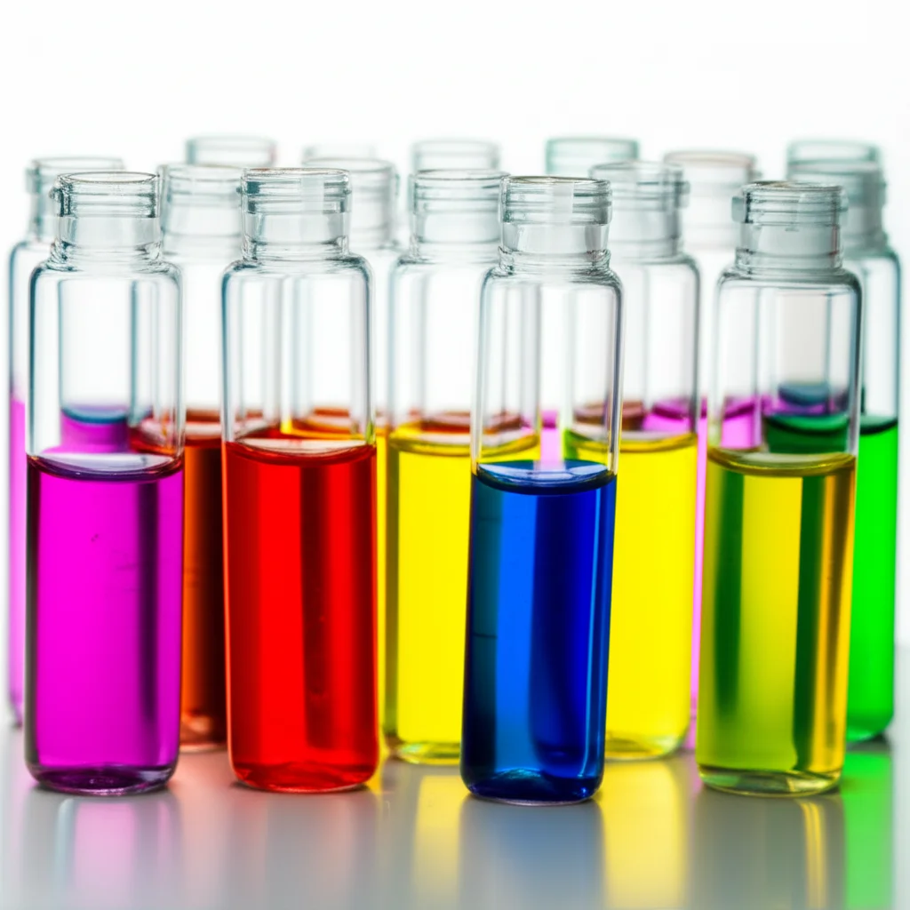 Lab vials containing biological samples, object photography, 100mm Macro lens, controlled lighting, high detail