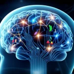 A symbolic image depicting the intricate link between early life experiences and adolescent brain development, macro lens, high detail.