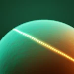 Lente primaria, 35 mm, profondità di campo, duotone (verde acqua e arancione), un'immagine simbolica che mostra una via di neurone stilizzata e luminosa accanto a una superficie cranica perfettamente liscia (modello), che rappresenta una prevenzione riuscita del tessuto cicatriziale e della salute neurologica dopo la craniectomia.