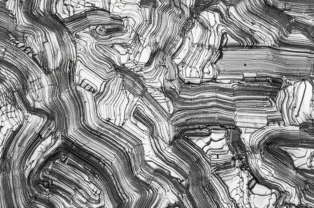 Macro lens photo of a polished Ti-Al alloy sample showing intricate lamellar microstructure, high detail, controlled lighting, 60mm.
