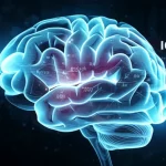 Immagine concettuale di un cervello umano con connessioni neurali luminose e codici digitali ICD-10 sovrapposti, a rappresentare l'intersezione tra neurologia, diagnosi e data science. Obiettivo prime 50mm, profondità di campo, illuminazione drammatica che evidenzia le aree di interesse.