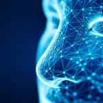 Visualizzazione concettuale avanzata di algoritmi di intelligenza artificiale e dati medici che convergono per formare un simbolo di speranza nella lotta contro il cancro. Wide-angle, 10mm, long exposure, sharp focus, con colori brillanti su sfondo scuro per un'immagine d'impatto e futuristica.