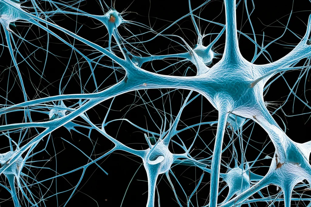 Visualizzazione fotorealistica di sinapsi colinergiche che si rafforzano nell'ippocampo di un ratto modello per l'Alzheimer, con un focus preciso sui dettagli sinaptici, usando una lente macro da 60mm e un'illuminazione che evidenzi la densità sinaptica aumentata. L'immagine dovrebbe trasmettere un senso di speranza e attività biologica.