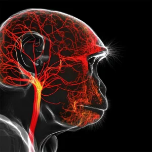 Visualizzazione fotorealistica della corteccia prefrontale di una scimmia con neuroni che si attivano durante un compito di memoria di lavoro. Immagine con dettagli dei circuiti neurali illuminati, obiettivo macro 60mm, alta definizione e illuminazione drammatica per evidenziare l'attività cerebrale, con colori caldi per l'attivazione e freddi per le aree a riposo.