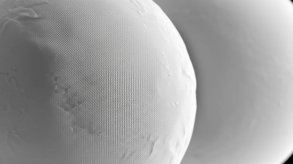 Visualizzazione astratta di una serie di sfere concentriche che si trasformano gradualmente da una forma complessa e caotica a una perfettamente liscia e simmetrica, con un focus macro sui dettagli di transizione, illuminazione laterale per creare ombre e profondità, obiettivo 70mm. Simboleggia il processo di approssimazione e simmetrizzazione nelle equazioni differenziali.