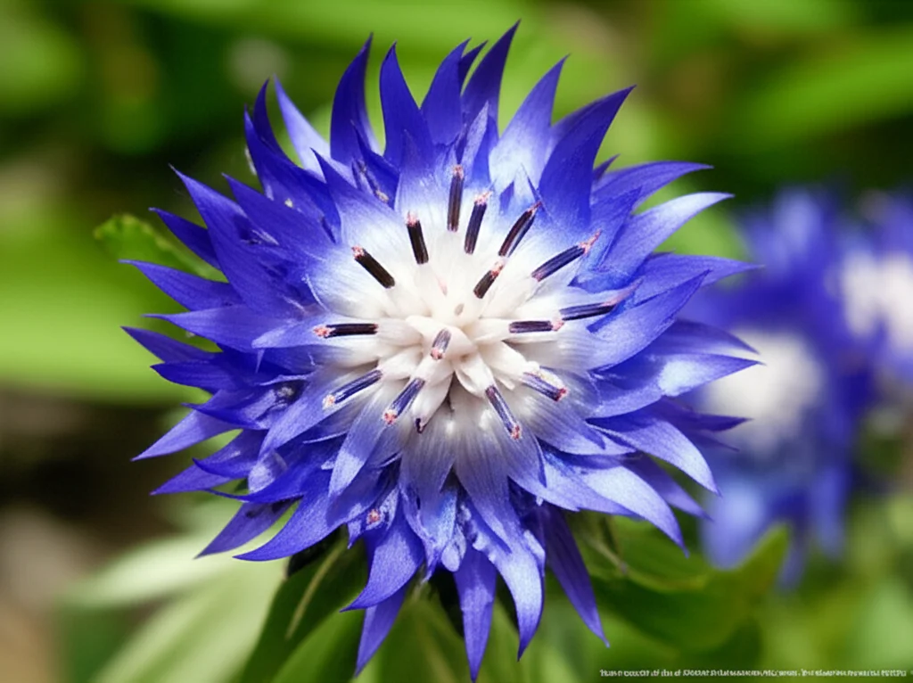 Macro fotografia di fiori di Globularia orientalis, lente macro 90mm, alta definizione dei petali blu-violacei e del centro del fiore, illuminazione da studio controllata per evidenziare la texture e i dettagli botanici.