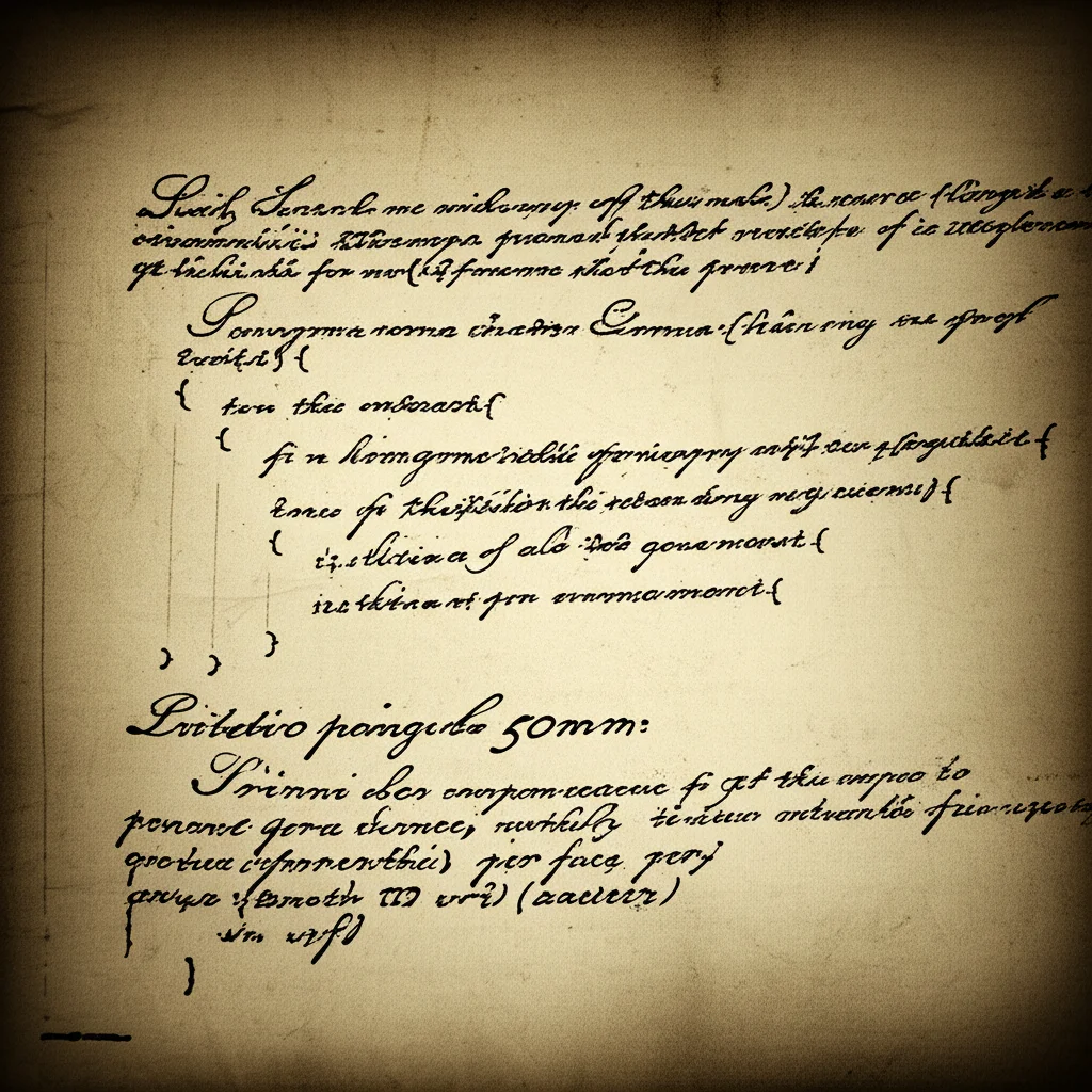 Primo piano di un manoscritto antico con annotazioni linguistiche accanto a uno schermo di computer moderno che mostra codice di programmazione per l'IA. Obiettivo prime da 50mm, bianco e nero con un leggero viraggio seppia, profondità di campo per mettere a fuoco entrambi gli elementi.