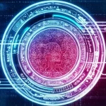 Immagine fotorealistica concettuale di uno scudo digitale protettivo attorno a una rete neurale complessa (rappresentante il sistema non lineare controllato con logica fuzzy IT-2) mentre respinge frecce digitali rosse (attacchi DoS multicanale). Sullo sfondo, un ingranaggio meccanico raggiunge il suo limite fisico (saturazione attuatore). Illuminazione drammatica high-tech, obiettivo prime 35mm, profondità di campo accentuata, duotono blu elettrico e rosso fuoco.