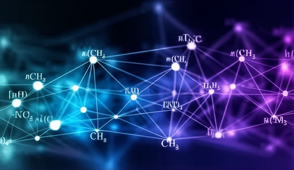 Visualizzazione grafica astratta di un processo di machine learning. Reti neurali luminose interconnesse su sfondo scuro, con nodi che rappresentano dati di input (composizione chimica, microstruttura) e output (proprietà meccaniche dell'acciaio). Obiettivo prime 35mm, effetto bokeh, colori dominanti blu elettrico e viola.