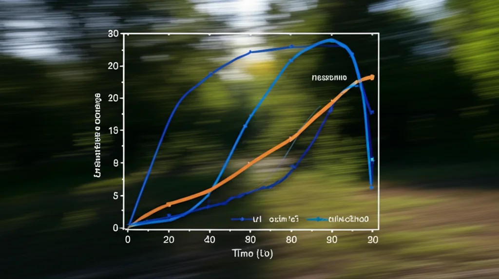 Grafico comparativo che mostra l'evoluzione del numero di infetti H5N1 nel tempo sotto diverse strategie di controllo: nessuna, solo u1, solo u2, solo u3, e combinazione u1+u2+u3. Telephoto zoom, 100mm, fast shutter speed per catturare le curve dinamiche, sfondo chiaro.