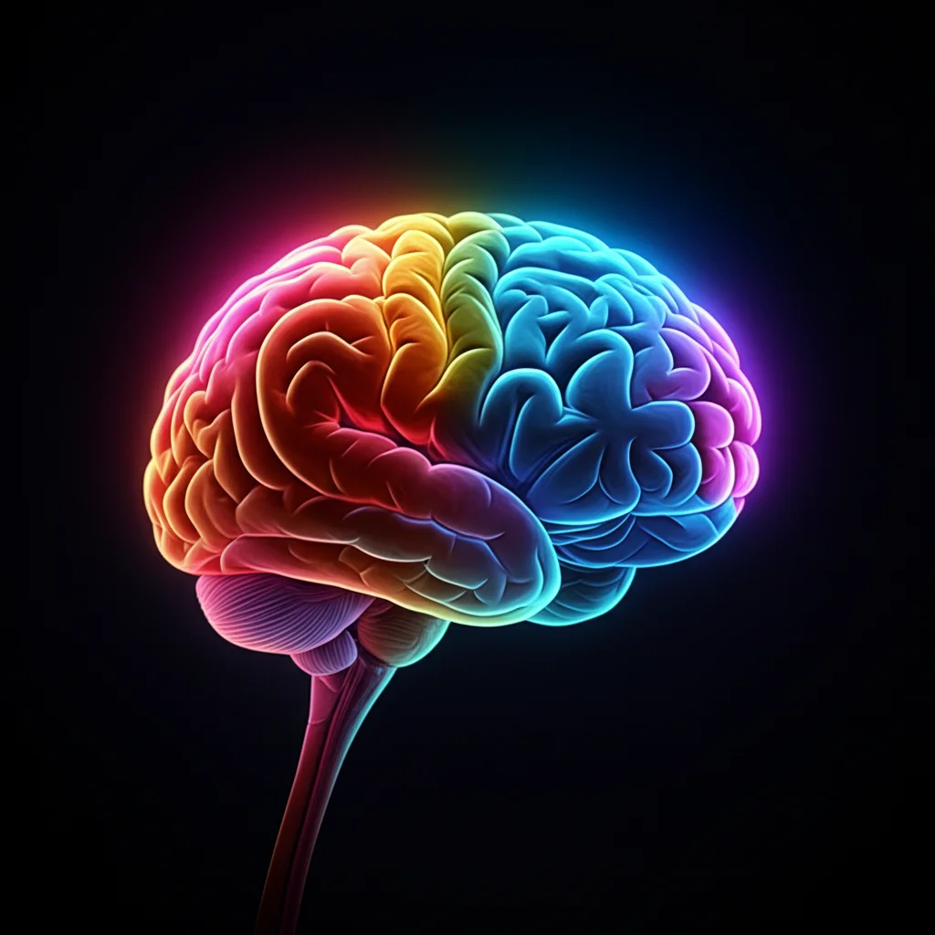 Visualizzazione artistica di più profili cerebrali unici, ognuno con pattern di attività EEG colorati e distinti, a simboleggiare l'eterogeneità. Macro lens, 60mm, high detail, controlled lighting.