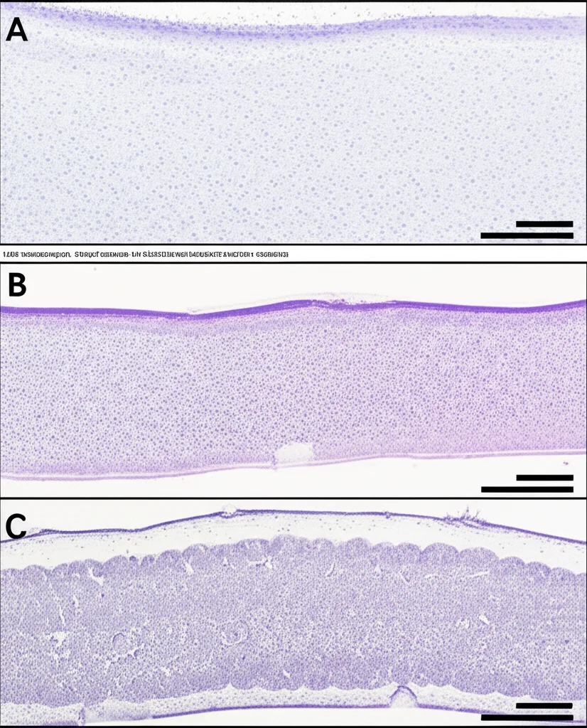 Vista microscopica, dettagli elevati, che mostrano neuroni sani e vibranti con assoni e dendriti trasparenti in una sezione di midollo spinale da un modello di topo SLA trattato PRG-A-04, in contrasto con una sezione che mostra neuroni danneggiati e rimpiccati da un topo non trattato, lenti macro da 100 mm, illuminazione controllata.